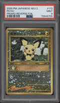 Pichu Pokemon Neo 2 Promo Reverse Foil Japanese #172 PSA 9