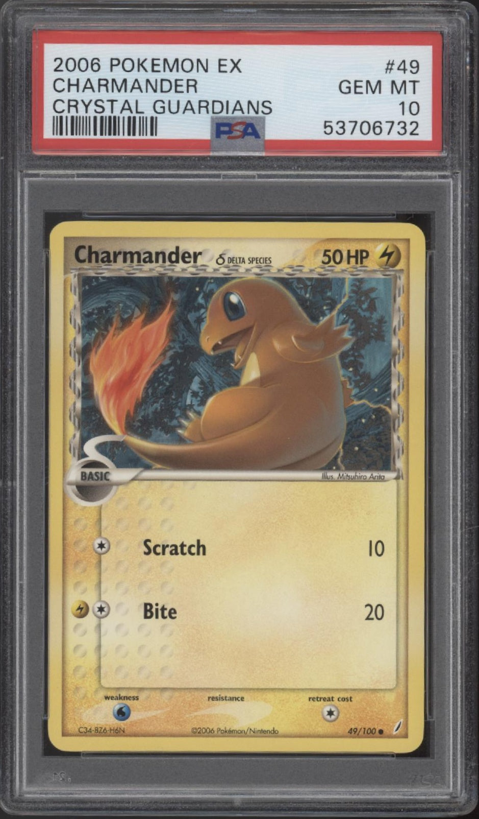 Charmander Pokemon Crystal Guardians #49 PSA 10 #2