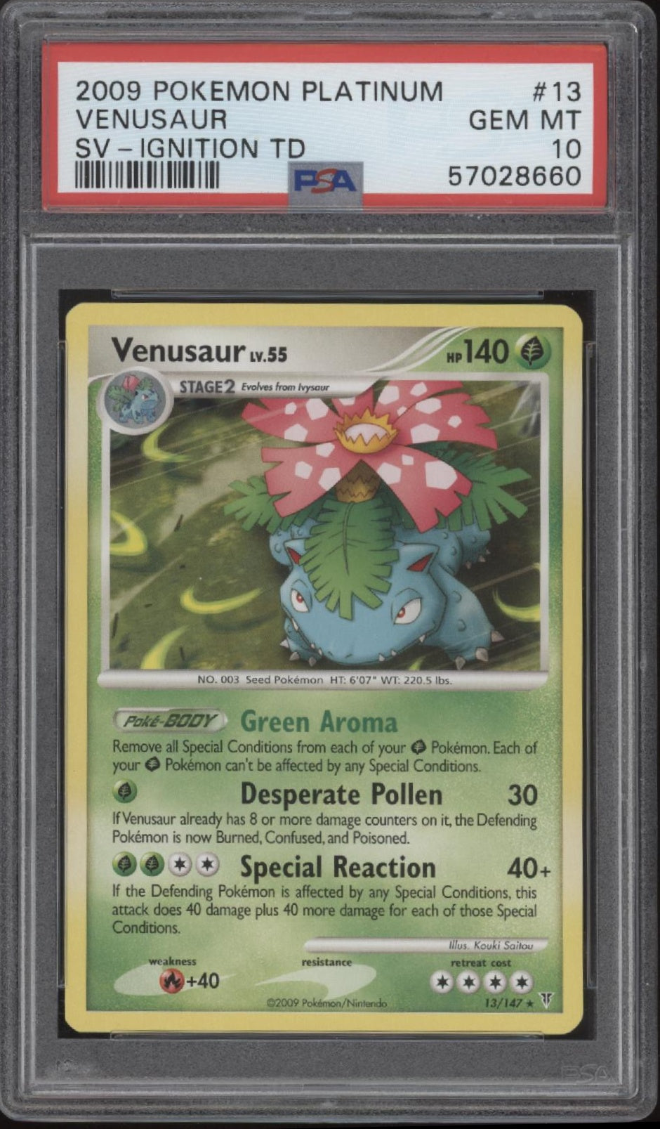Venusaur Pokemon Supreme Victors Ignition Theme Deck #13 PSA 10