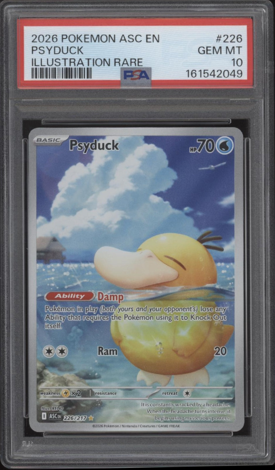 Psyduck Pokemon Ascended Heroes Illustration Rare #226 PSA 10 #2