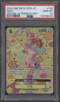 Nami One Piece Card Game OP09 Special Alternate Art Japanese #106 PSA 10
