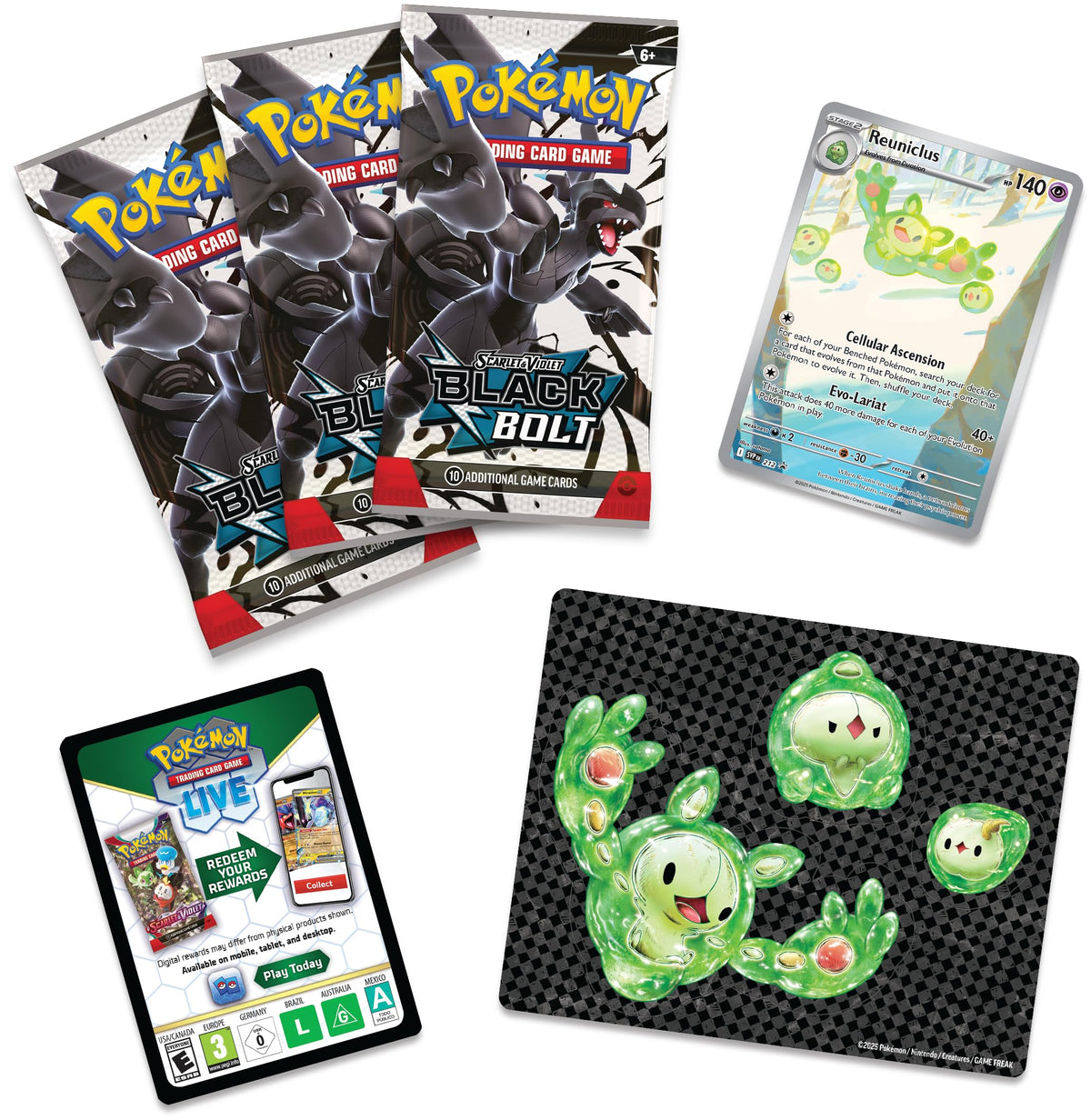 Pokemon TCG Scarlet & Violet 10.5 Black Bolt Tech Sticker Blister