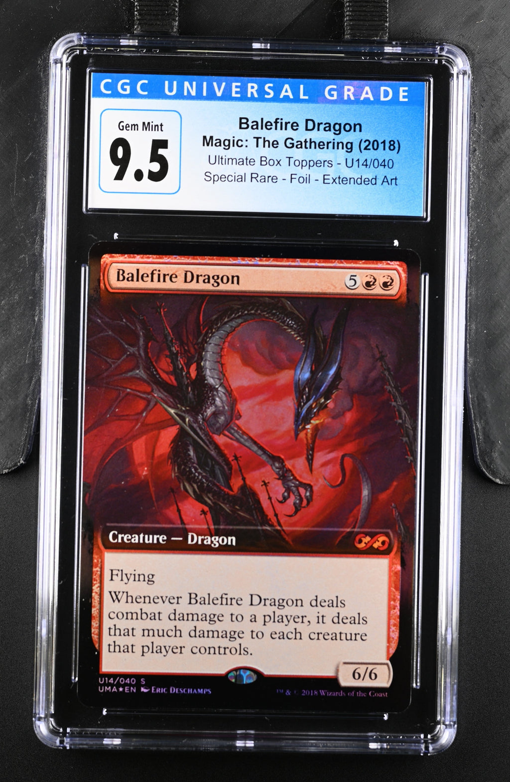 2018 Magic: The Gathering Ultimate Box Toppers Balefire Dragon U14/040 Foil CGC 10