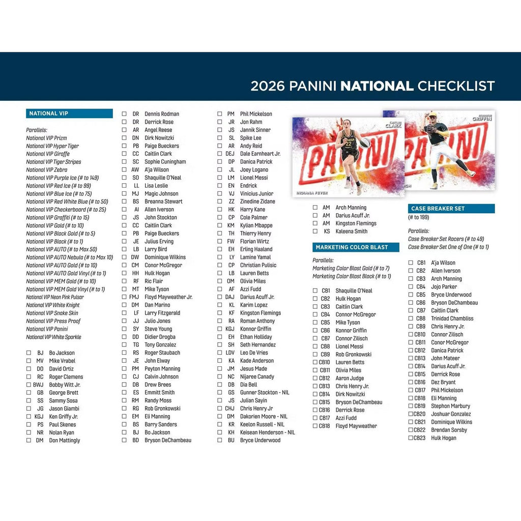 2026 Panini National VIP Exclusive Silver Pack Box (125 Packs)
