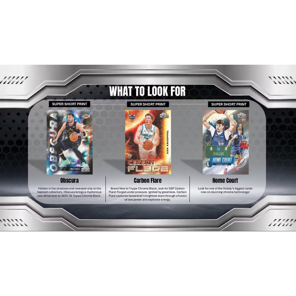 2025-26 Topps Chrome Black Basketball Hobby Box