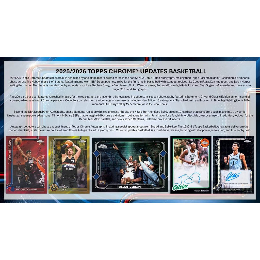 2025-26 Topps Chrome Update Series Basketball Jumbo Box