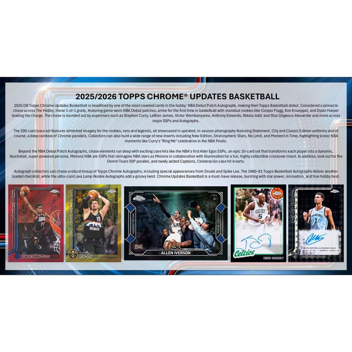 2025-26 Topps Chrome Update Series Basketball Mega Box