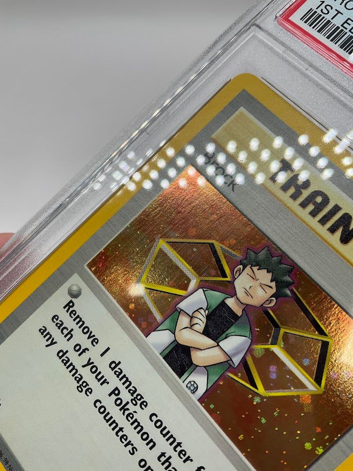Brock Pokemon Gym Heroes Holo 1st Edition #15 PSA 8