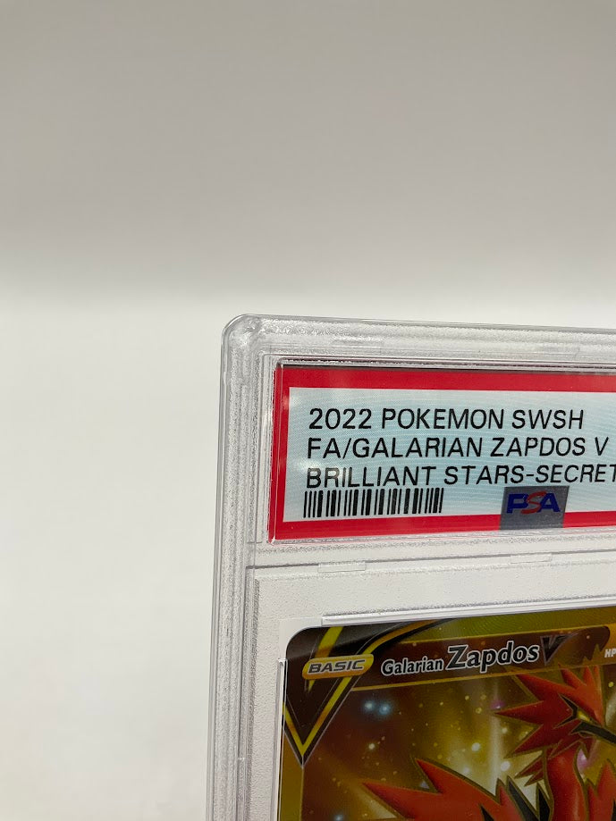 Galarian Zapdos V Pokemon Brilliant Stars Secret Full Art #182 PSA 10