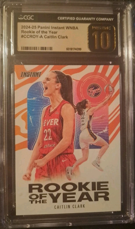 2024-25 Panini - Instant WNBA Basketball #CCROY-A Caitlin Clark Indiana Fever RC (Rookie Card) (CGC Graded 10 PRISTINE)