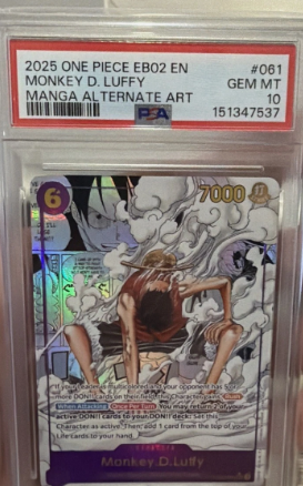 PSA 10: EB02 Monkey.d.Luffy Manga
